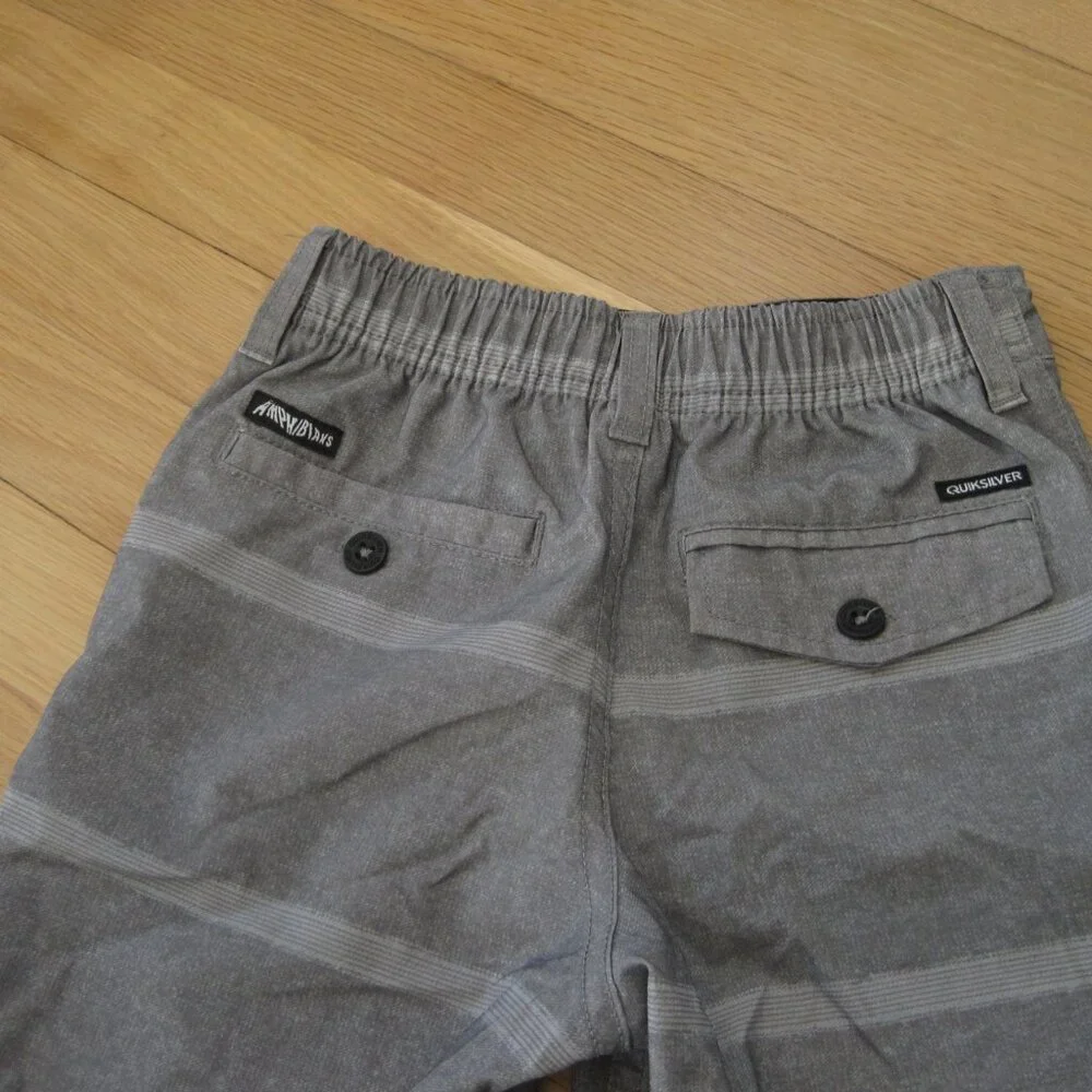 Quicksilver Boys Grey Short Size 7 Golf Outing Summer Strethy Soft